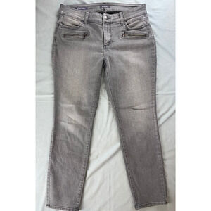 NYDJ Alina Legging Destroyed Stretch Moto Jeans. Perfectly Broken In, Size 8P.